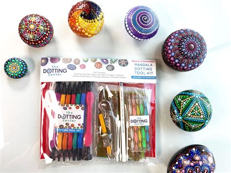 Dotting tools for painting - Dotting tools for dot painting mandalas - Happy Dotting Company - 16pc double ended super set for mandala dot art - Stylus - Ellipse Tool Carol Ann. 5 out of 5 stars "Very nice dotting tools. Can’t wait to try them out!" NEW Set - Tool! Swooshes and dots . Common ...